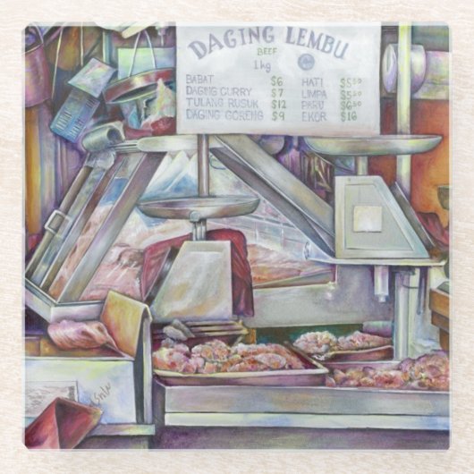 Dessous-de-verre En Verre Retour en dix minutes, l'anniversaire de ma femme (Devant)