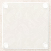 Dessous-de-verre En Verre Rétro-feater-pâle-motif (Dos)