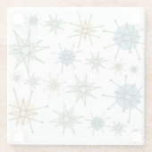 Dessous-de-verre En Verre Rétro hippie Starburst atomique géométrique (Dos)