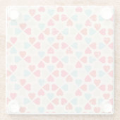 Dessous-de-verre En Verre Rétro motif de Saint-Valentin (Dos)