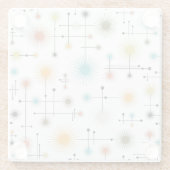 Dessous-de-verre En Verre Retro Starbursts A Go-Go ! (Dos)