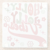 Dessous-de-verre En Verre Retro Super Holly Jolly Vibes (Dos)
