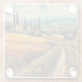 Dessous-de-verre En Verre Rêves toscans dorés (Dos)