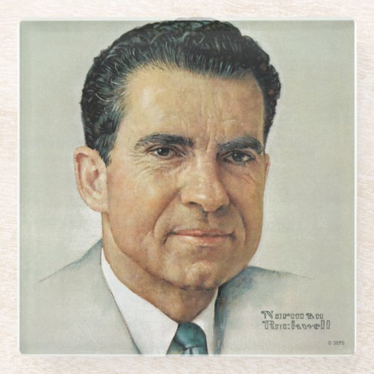 Dessous-de-verre En Verre Richard Milhouse Nixon (Devant)