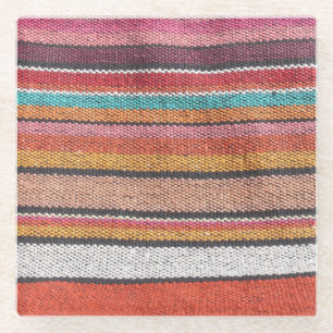 Dessous-de-verre En Verre Richesse du tapis : Textures mexicaines péruvienne