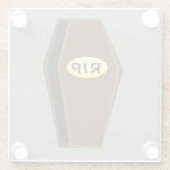 Dessous-de-verre En Verre RIP Halloween café de la fin (Dos)