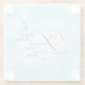 Dessous-de-verre En Verre Rire en direct     Papillons amoureux (Dos)