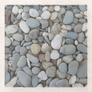 Dessous-de-verre En Verre River Stones Automne Motifs