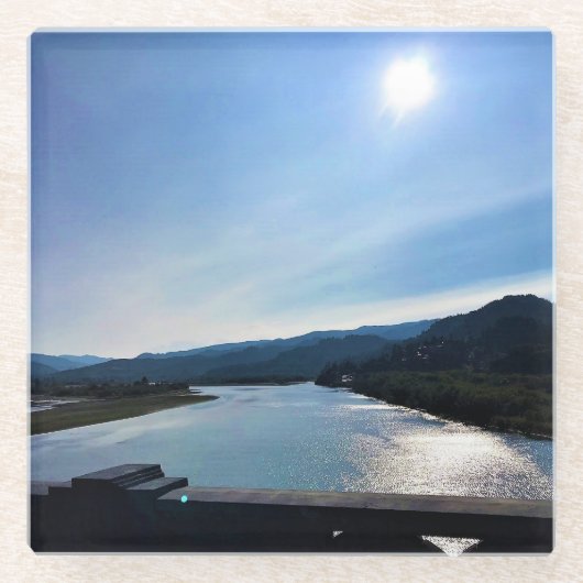 Dessous-de-verre En Verre Rivière Rogue, OU (Devant)