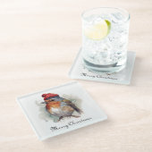 Dessous-de-verre En Verre Robin Winter Delight, sur mesure (Incliné)