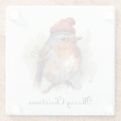 Dessous-de-verre En Verre Robin Winter Delight, sur mesure (Dos)