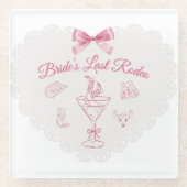 Dessous-de-verre En Verre "Rodéo Dernier" Bride Tribe Western Bachelorette (Devant)