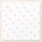 Dessous-de-verre En Verre Romantic Coeur Rouge Saint Valentin (Dos)