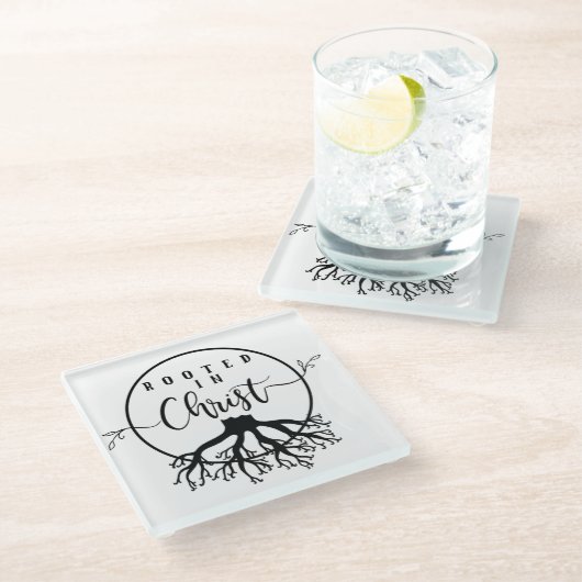 Dessous-de-verre En Verre Rooted in Christ (Incliné)