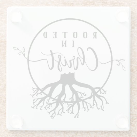 Dessous-de-verre En Verre Rooted in Christ (Dos)