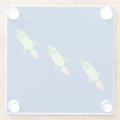 Dessous-de-verre En Verre Roquettes Green Chilton (Dos)