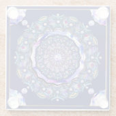 Dessous-de-verre En Verre Rosace bleue (Dos)