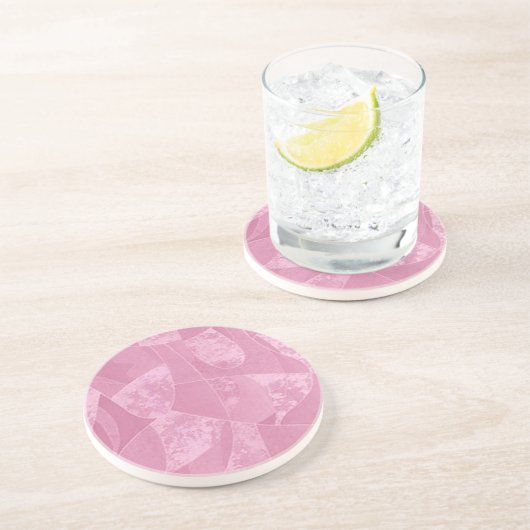 Dessous de verre en verre rose (Côté)