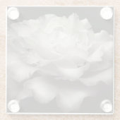 Dessous-de-verre En Verre Rose blanche (Dos)