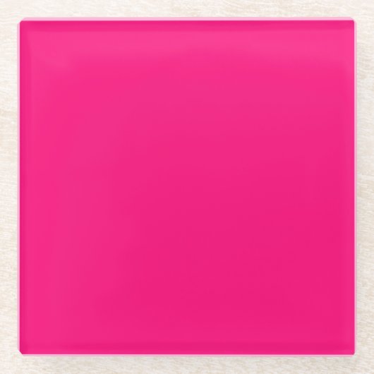 Dessous-de-verre En Verre Rose chaud (Devant)