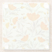 Dessous-de-verre En Verre Rose jaune (Dos)