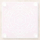 Dessous-de-verre En Verre Rose Mandala (Dos)