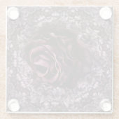 Dessous-de-verre En Verre Rose Mandala (Dos)