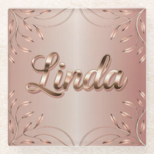 Dessous-de-verre En Verre Rose Rose Gold Linda Dessous de verre