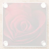 Dessous-de-verre En Verre Rose rouge de Valentine (Dos)