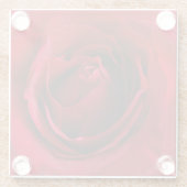 Dessous-de-verre En Verre rose rouge profonde (Dos)
