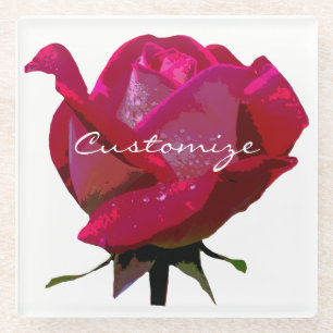 Dessous-de-verre En Verre rose rouge Thunder_Cove