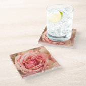 Dessous-de-verre En Verre Rose souple (Incliné)