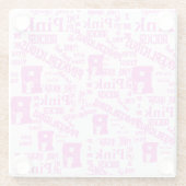 DESSOUS-DE-VERRE EN VERRE ROSE TOUT (Dos)