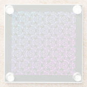 Dessous-de-verre En Verre Rose violet bleu Abstrait (Dos)