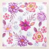 Dessous-de-verre En Verre Rose violette (Devant)