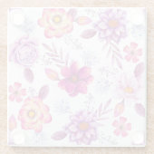 Dessous-de-verre En Verre Rose violette (Dos)
