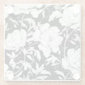 Dessous-de-verre En Verre Roses blanches (Dos)
