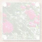 Dessous-de-verre En Verre Roses fuchsia partout (Dos)