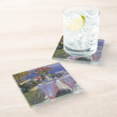 Dessous-de-verre En Verre Roses par la mer (Incliné)