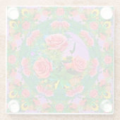 Dessous-de-verre En Verre Roses roses (Dos)
