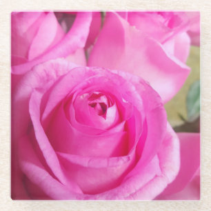 Dessous-de-verre En Verre Roses roses vives