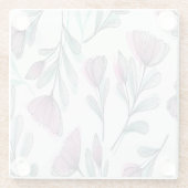 Dessous-de-verre En Verre Roses violets (Dos)