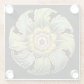 Dessous-de-verre En Verre Rosette architecturale antique n° 1 (Dos)