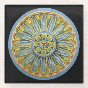 Dessous-de-verre En Verre Rosette architecturale antique n° 2