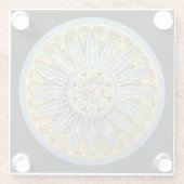 Dessous-de-verre En Verre Rosette architecturale antique n° 2 (Dos)