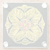 Dessous-de-verre En Verre Rosette architecturale antique n° 3 (Dos)