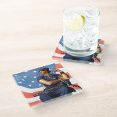 Dessous-de-verre En Verre "Rosie le rivoir " (Incliné)