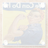 Dessous-de-verre En Verre Rosie the Riveter (Dos)