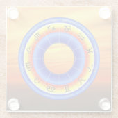 Dessous-de-verre En Verre Roue Zodiac (Dos)