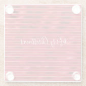 Dessous-de-verre En Verre Rouge Glam Gold Stripes (Dos)